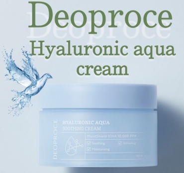 Deoproce крем HYALURONIC AQUA SOOTHING CREAM для лица, для зоны декольте 100 мл