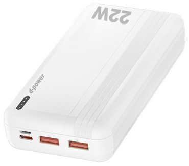Внешний аккумулятор D-power P8586W 20000 мАч 22.5 Вт белый