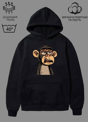 Худи Qazahi brand черный