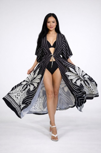 Туника Bandeau черный, молочный