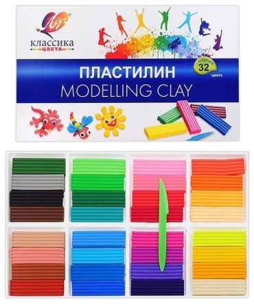 Пластилин луч 32 цветов классика