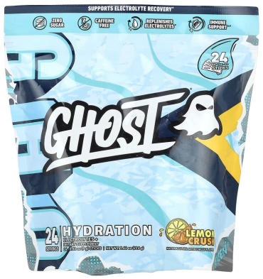 Посттренировочный комплекс Ghost Hydration, лимонный сок, 24 стика по 9 г лимонный сок