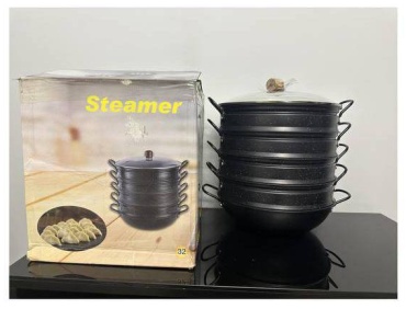 Мантоварка 5 л, Steamer 32 black нержавеющая сталь, количество ярусов: 5