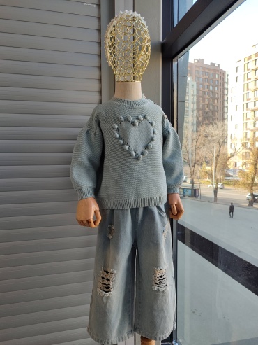 Джинсы прямые inzhubaby синий, голубой