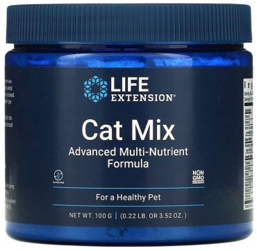 Life Extension Cat Mix усовершенствованная мультипитательная формула добавка в корм для кошек 100 г