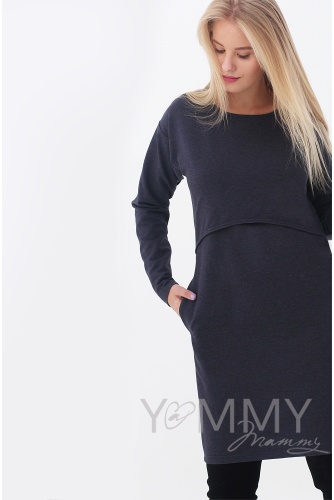 Повседневное платье, для беременных Yammy mammy синий