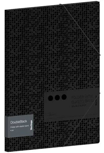 Папка Berlingo на резинке "DoubleBlack", 600мкм, 85542, А4, черный