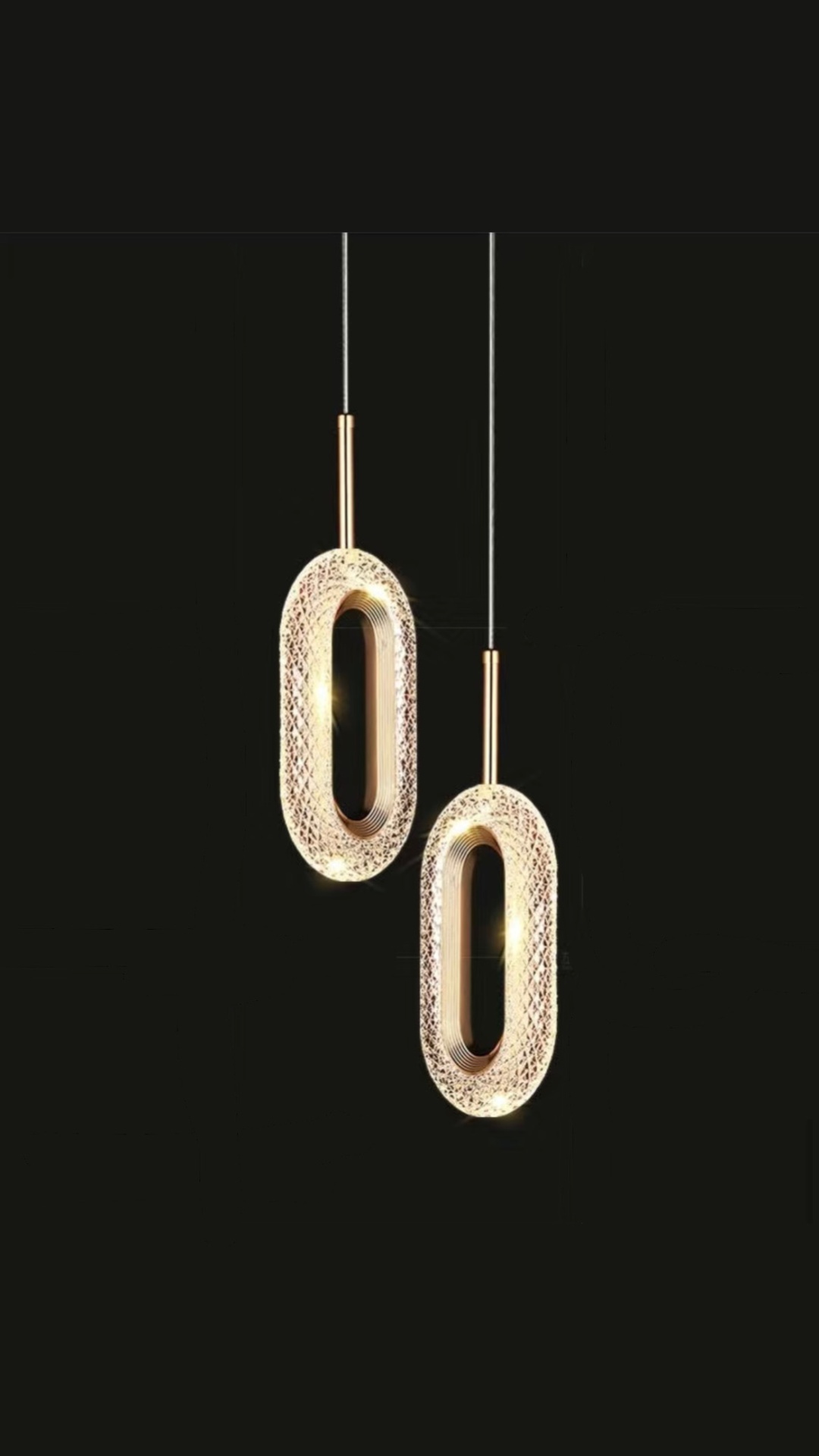 Бра подвесной LED, золотистый