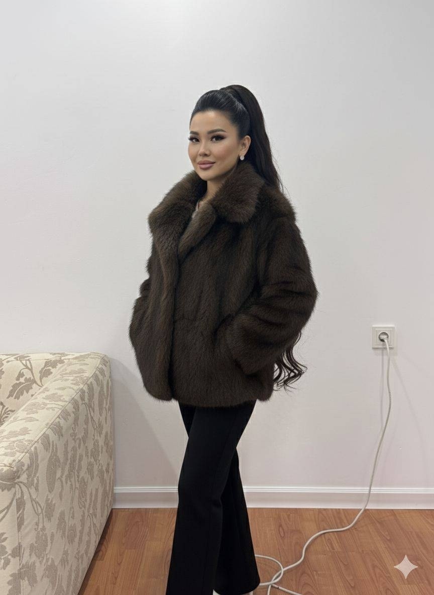 Шуба Bella коричневый
