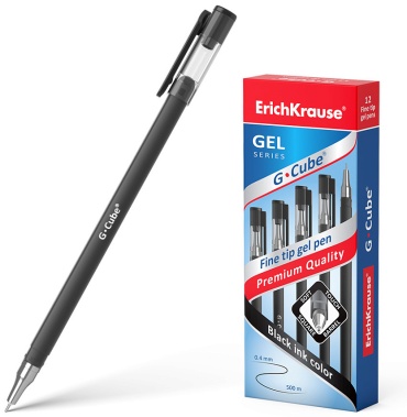 Ручка гелевая Erich Krause G-Cube Stick Classic 1 шт, 0.5 мм, цвет чернил черный