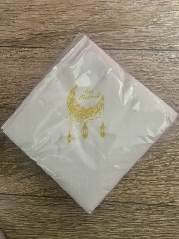 Бумажные салфетки “Eid Mubarak” 100 шт