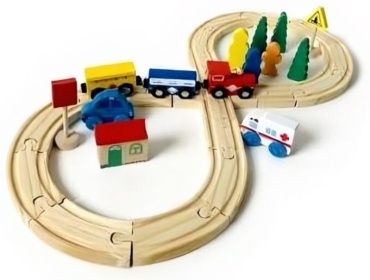 Игровой центр Wood mom Деревянная железная дорога