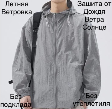 Ветровка серый