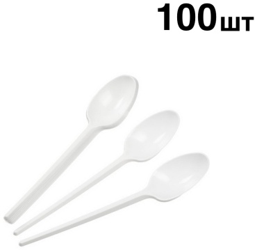 Ложка - белый 100 шт