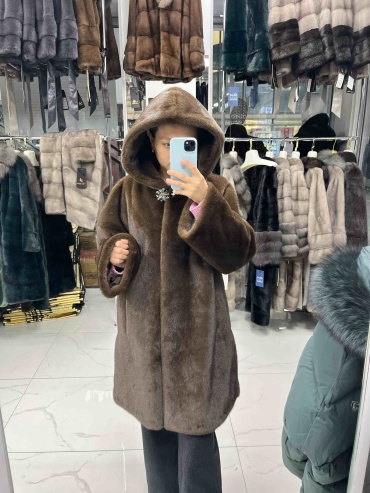 Шуба AZIZA коричневый