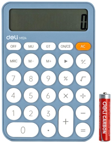 DELI EM124, 12-разрядный, синий