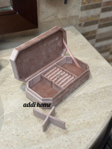 Addi home шкатулка Пудровый розовый, бархат