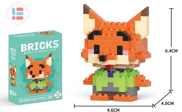 Конструктор Brick Зверополис - лис Ник Уайлд, деталей 147 шт