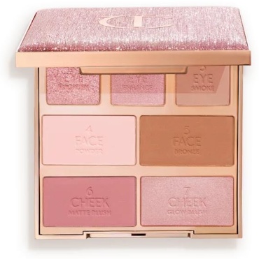 Charlotte Tilbury Hollywood Instant Look in a Palette румяна, бронзер, хайлайтер, румяна-хайлайтер Pretty Glowing Beauty