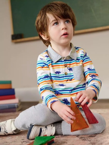 Рубашка прямая Little Maven серебристый