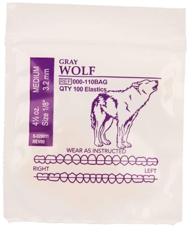 American Orthodontics эластичная тяга Wildlife Wolf 4.5 oz 1/8 100 шт