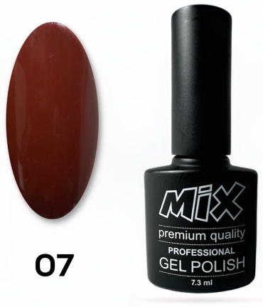 MiX гель-лак BROWN 07 глянцевое 7.3 мл