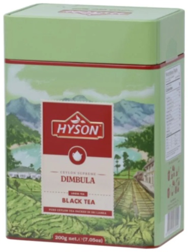 Чай HYSON Dimbula черный листовой 200 г