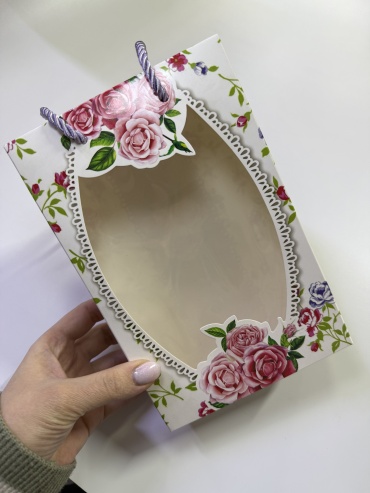 Коробка Цветы 1 шт, 20х13х5 см