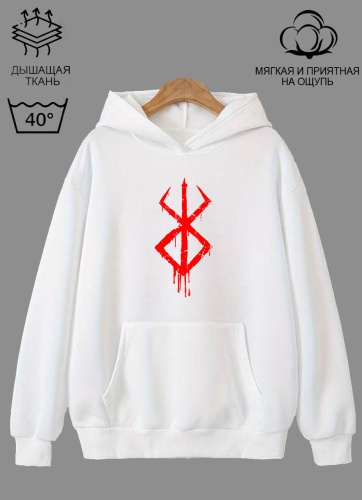 Худи Qazahi brand белый