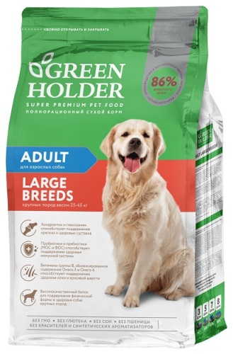 Корм Green Holder Adult Large Breeds для взрослых крупных пород 10 кг
