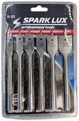 Сверло Spark Lux перьевое SL-251 6 мм, 6 шт.