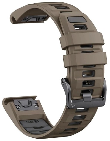 Ремешок для Garmin Fenix 5X, Fenix 6X, Fenix 7X коричневый