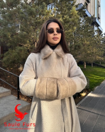 Пальто Max Mara бежевый