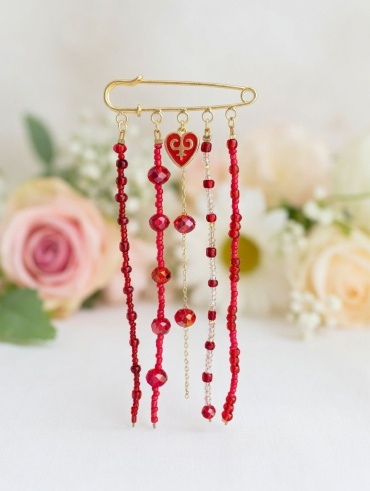 Брошь Jasmin бижутерный сплав, хрусталь