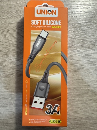 Кабель Union USB TypeC (M), Lightning (M), 1 м, Кабель Union USB Type-A (M), Lightning (M) UC65 черный  черный