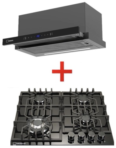 Варочная поверхность Dessus DCG-64001B + DH-603B черный