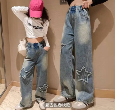Джинсы расклешенные FASHION синий