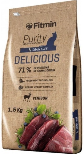 Корм Fitmin Purity Delicious, для привередливого пищеварения оленина 1.5 кг