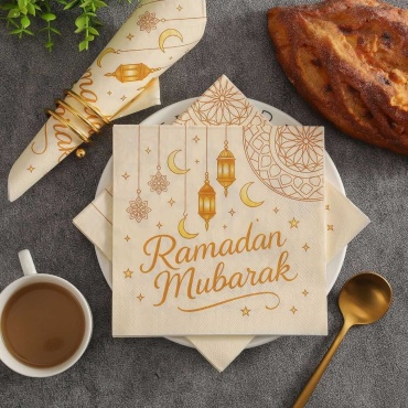 Бумажные салфетки Ramadan Mubarak» (Благословенен Рамадан) 100 шт