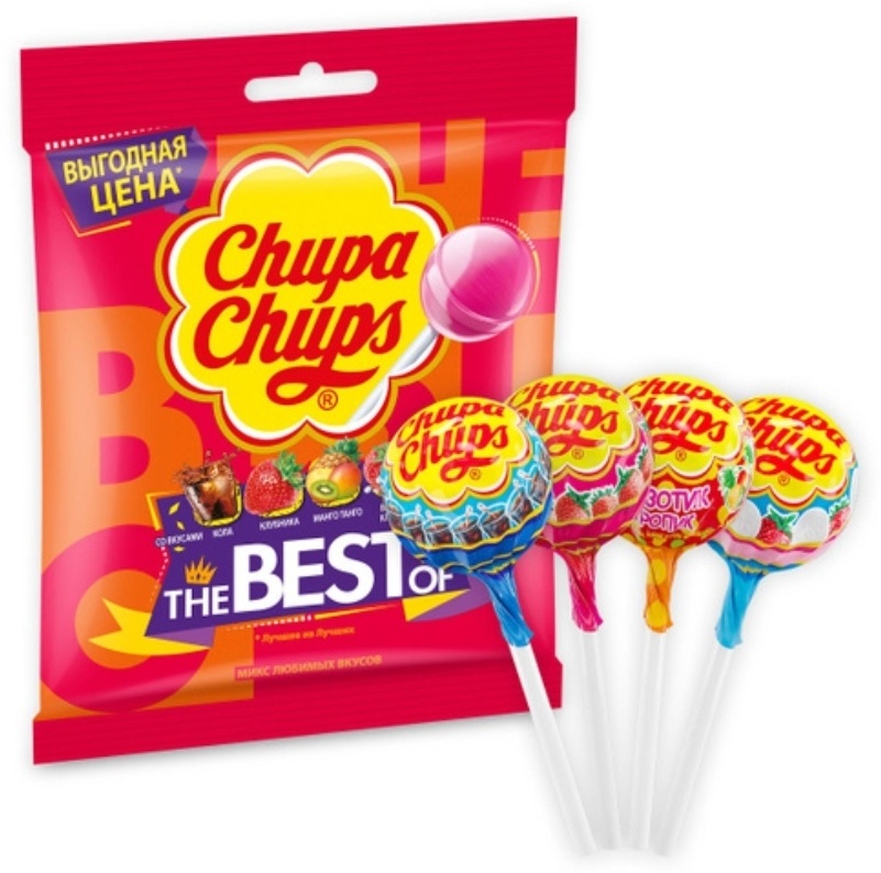 Конфеты леденцы Chupa Chups The Best of 120 г
