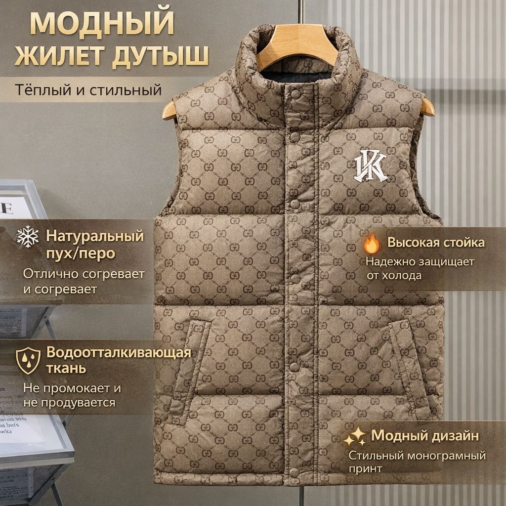 Жилет коричневый