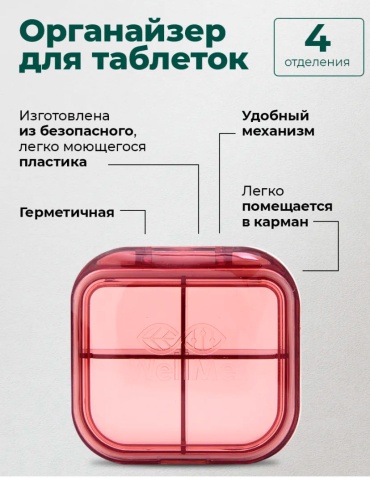 OMALI HOME контейнер универсальный 8x8x2 см, пластик