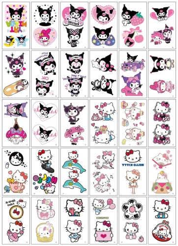 Тату переводное Kuromi/Hello Kitty