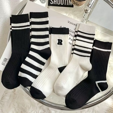 Носки Marika 5 пар черный, белый 37-39