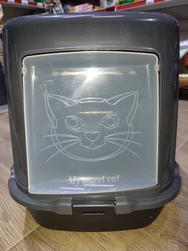 Pet Plast Art туалет-домик серый