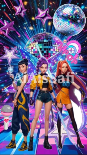 Постер ХантерХ. Kpop, A4, бумага, ламинат
