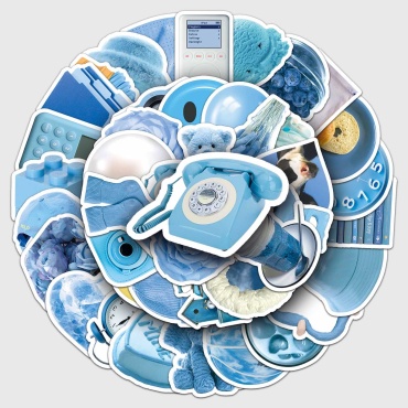 Наклейки Blue Aesthetic – 50 шт