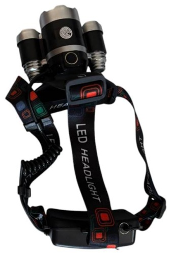 Фонарь LED L-857 налобный черный