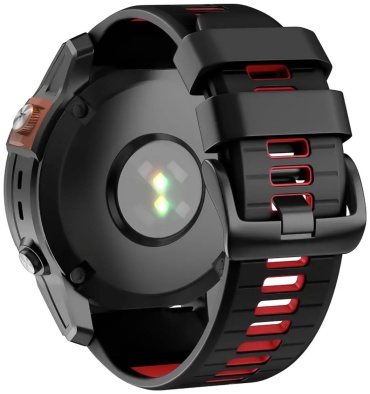 Ремешок BOGEMA для Garmin Forerunner 265, Venu 3, Venu 4, Forerunner 570, Forerunner 255 черно-красный