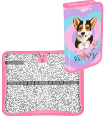 Пенал створчатый deVENTE Corgi, застежка молния, мультиколор
